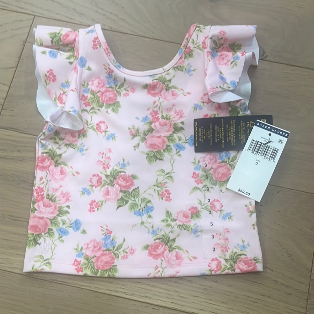 BNWT Polo Ralph Lauren Floral Baby Top Size 3